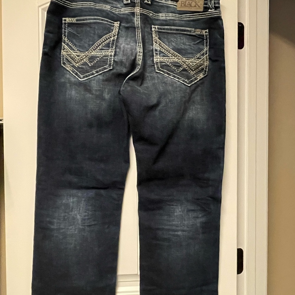Men’s Buckle Black Jeans